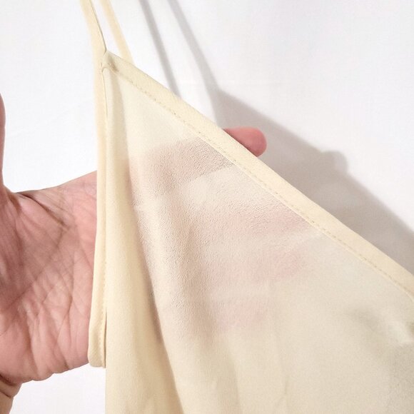 LRL Ralph Lauren Womens Midi Slip Dress Size 8 Cream Spaghetti Strap Fairy Y2K - Picture 7 of 13